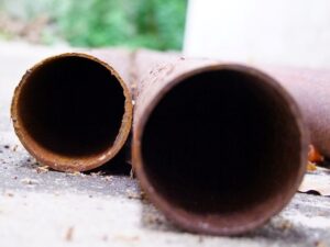 Querschnitt von Wasserrohren